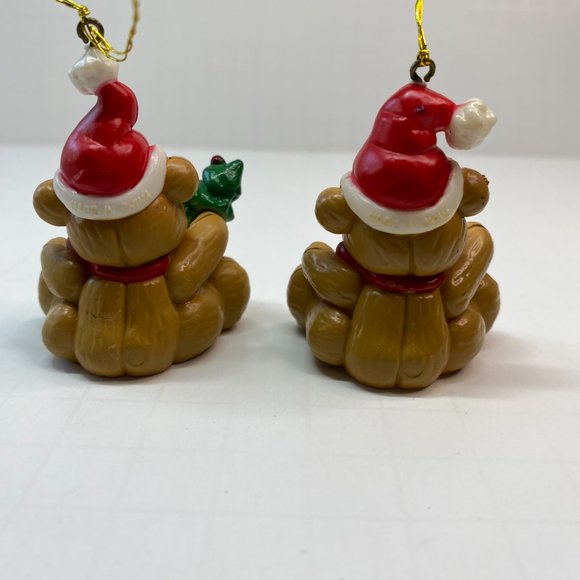 Vintage Christmas Bear Ornaments Set of 2 - Picture 3 of 6